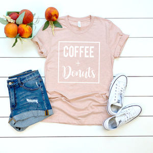 Coffee And Donuts Luxury Statement T-Shirt